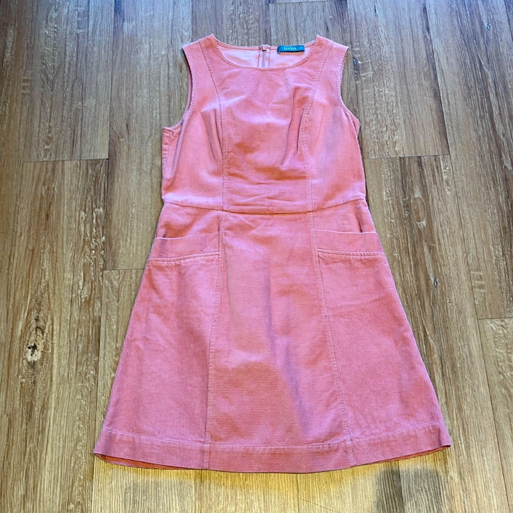 Worn once pink cordroy dress